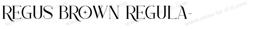 Regus Brown Regula字体转换